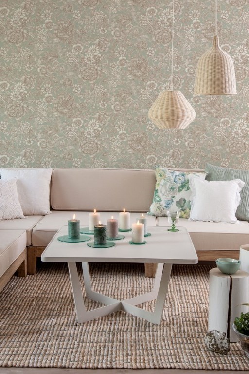 Обои Aura Old English Archives M1185 фото в интерьере